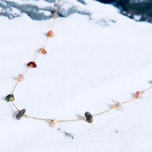 ✨Dainty Gemstone Beaded Necklace✨